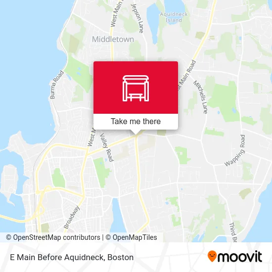 E Main Before Aquidneck map