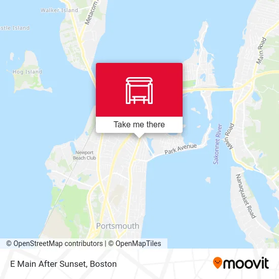 E Main After Sunset map