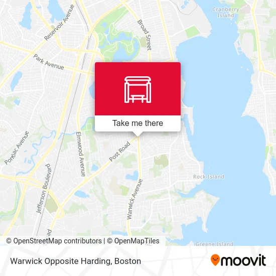 Mapa de Warwick Opposite Harding