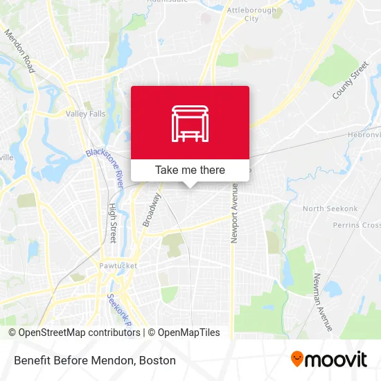 Benefit Before Mendon map