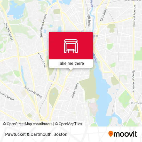 Pawtucket & Dartmouth map