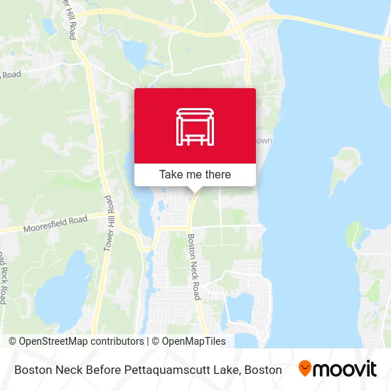 Boston Neck Before Pettaquamscutt Lake map