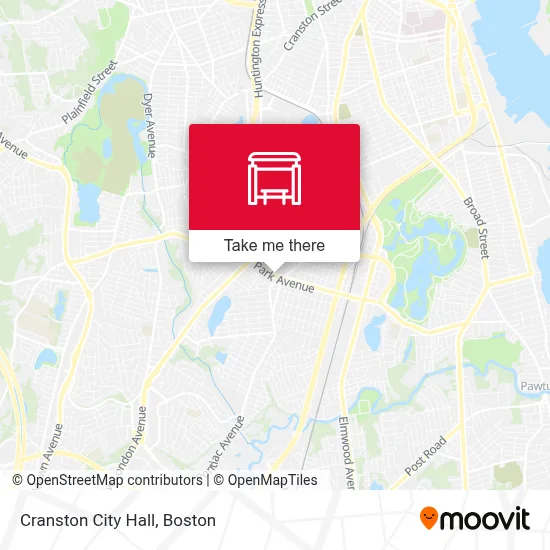 Cranston City Hall map