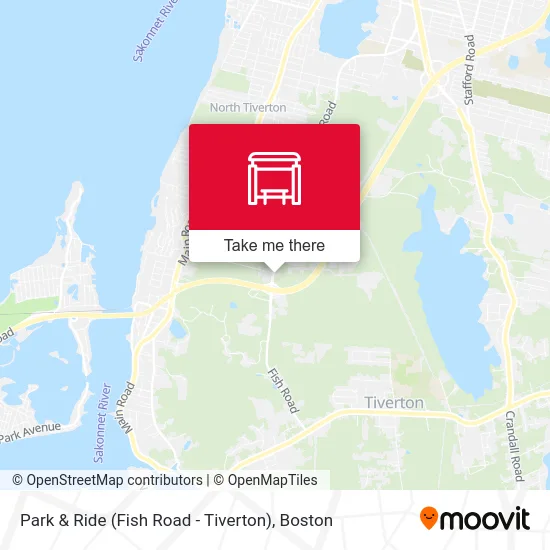 Park & Ride (Fish Road - Tiverton) map