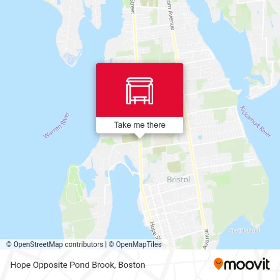 Hope Opposite Pond Brook map