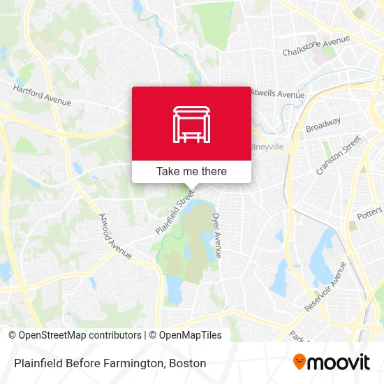 Plainfield Before Farmington map