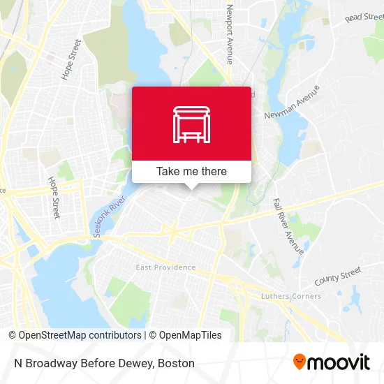 N Broadway Before Dewey map