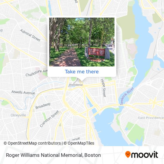 Roger Williams National Memorial map