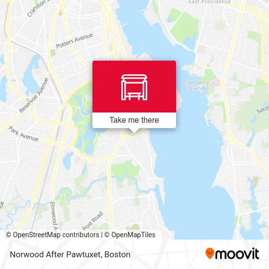Norwood After Pawtuxet map