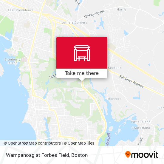 Wampanoag at Forbes Field map