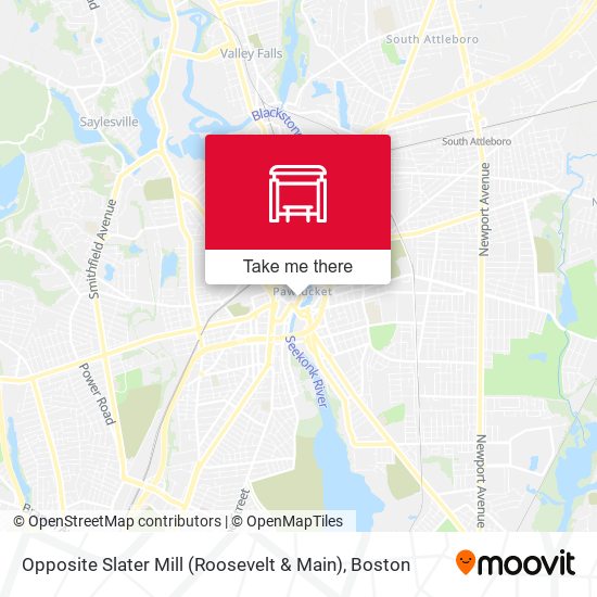 Opposite Slater Mill (Roosevelt & Main) map