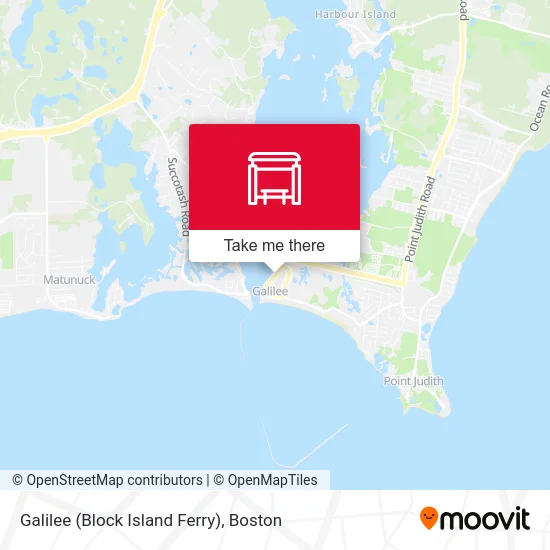 Mapa de Galilee (Block Island Ferry)