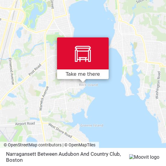 Mapa de Narragansett Between Audubon And Country Club
