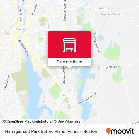 Mapa de Narragansett Park Before Planet Fitness