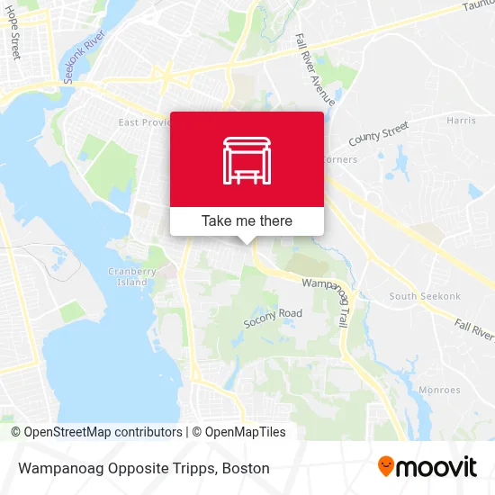 Wampanoag Opposite Tripps map