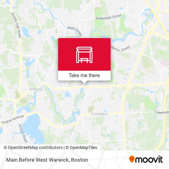 Main Before West Warwick map