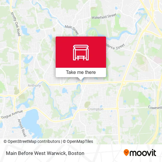 Mapa de Main Before West Warwick