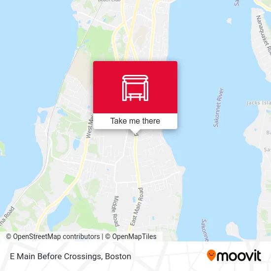 E Main Before Crossings map