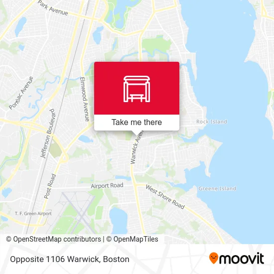 Opposite 1106 Warwick map