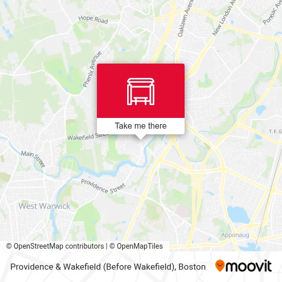 Providence & Wakefield (Before Wakefield) map