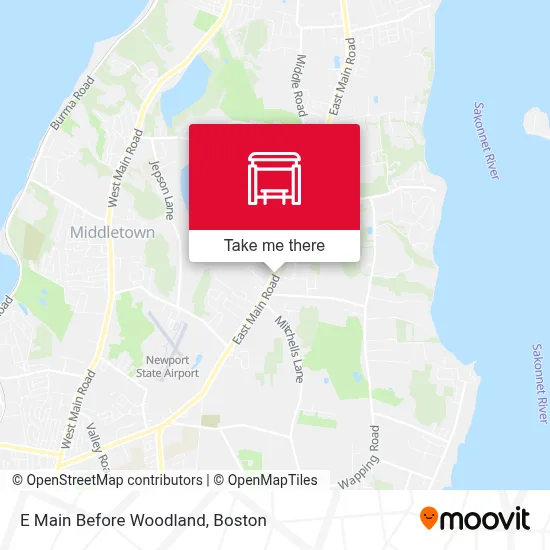 E Main Before Woodland map