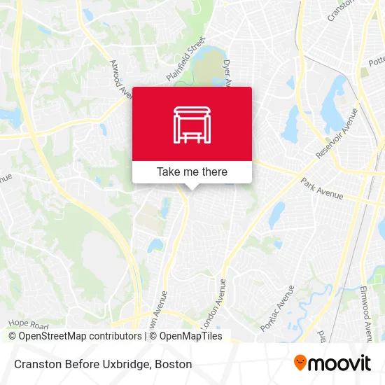 Cranston Before Uxbridge map