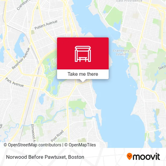 Norwood Before Pawtuxet map