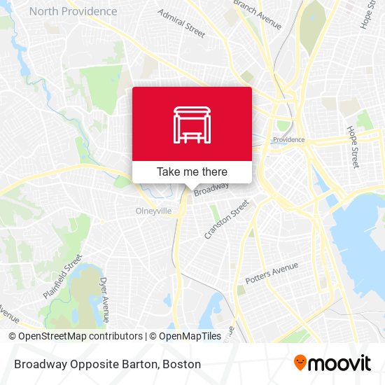 Mapa de Broadway Opposite Barton