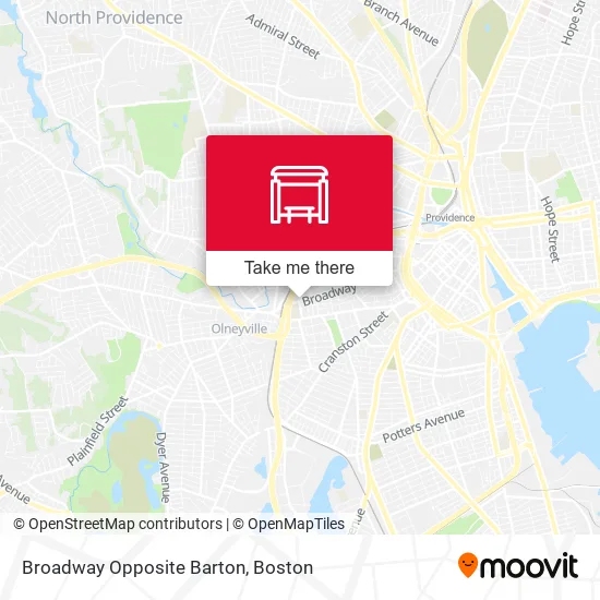 Mapa de Broadway Opposite Barton