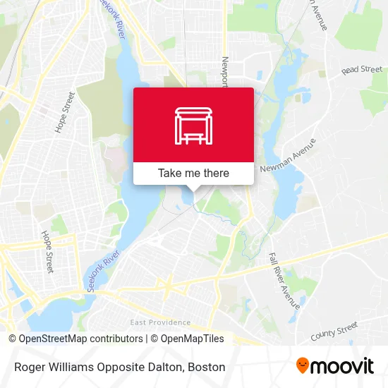 Roger Williams Opposite Dalton map
