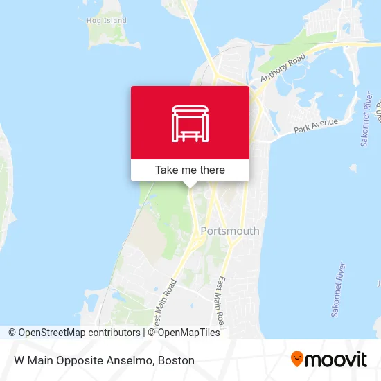 W Main Opposite Anselmo map