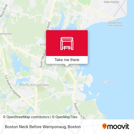 Boston Neck Before Wamponaug map