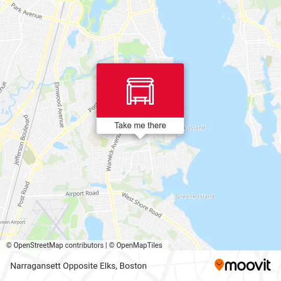 Narragansett Opposite Elks map