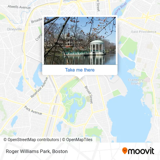 Roger Williams Park map