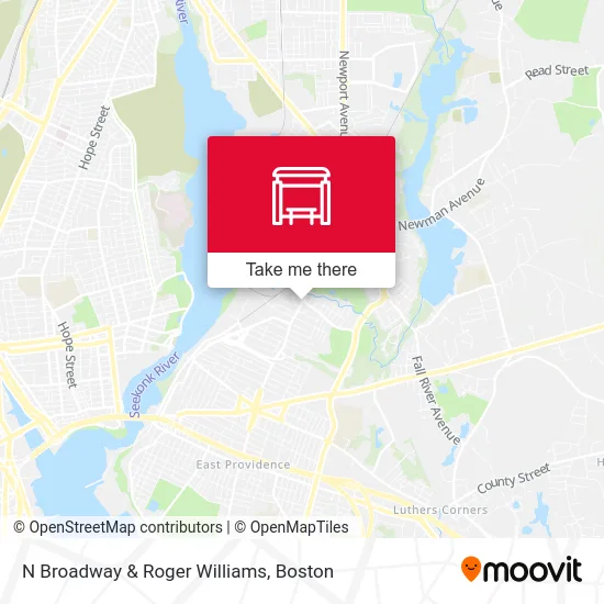 N Broadway & Roger Williams map