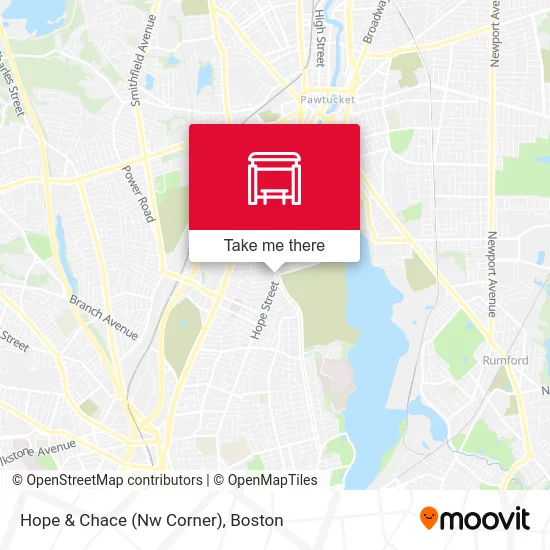 Hope & Chace (Nw Corner) map