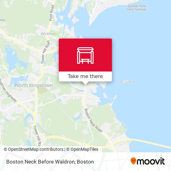 Boston Neck Before Waldron map