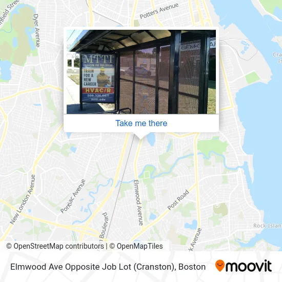 Elmwood Ave Opposite Job Lot (Cranston) map