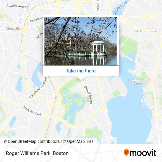 Roger Williams Park map