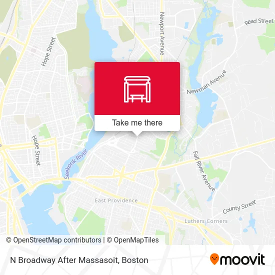 N Broadway After Massasoit map