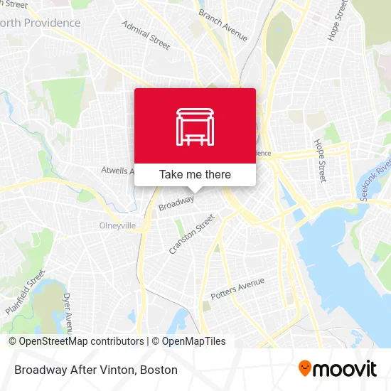 Broadway After Vinton map