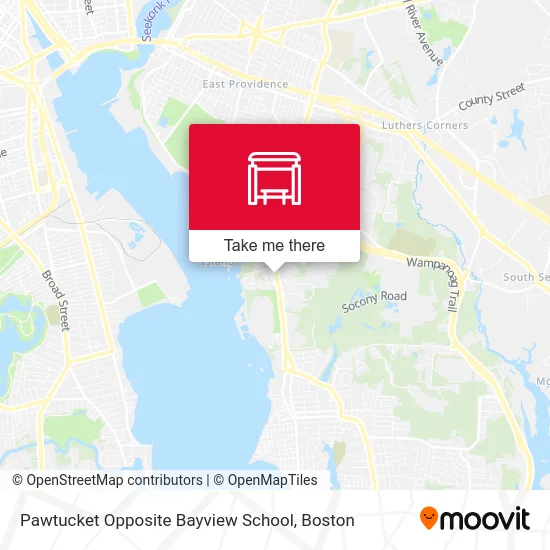 Pawtucket Opposite Bayview School map
