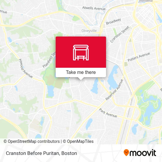 Cranston Before Puritan map