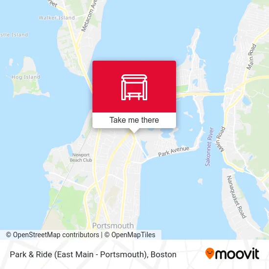 Park & Ride (East Main - Portsmouth) map