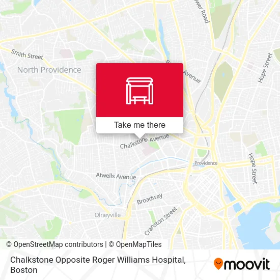 Chalkstone Opposite Roger Williams Hospital map