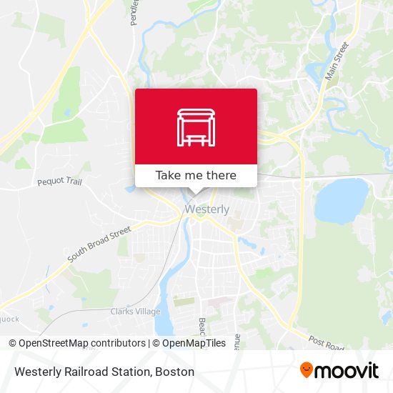 Westerly Railroad Station map