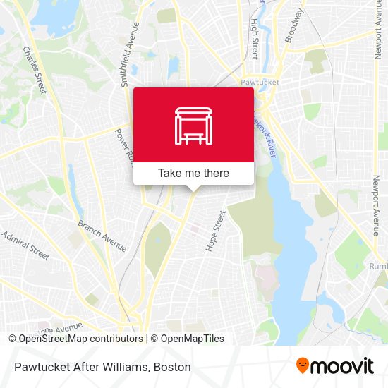 Pawtucket After Williams map
