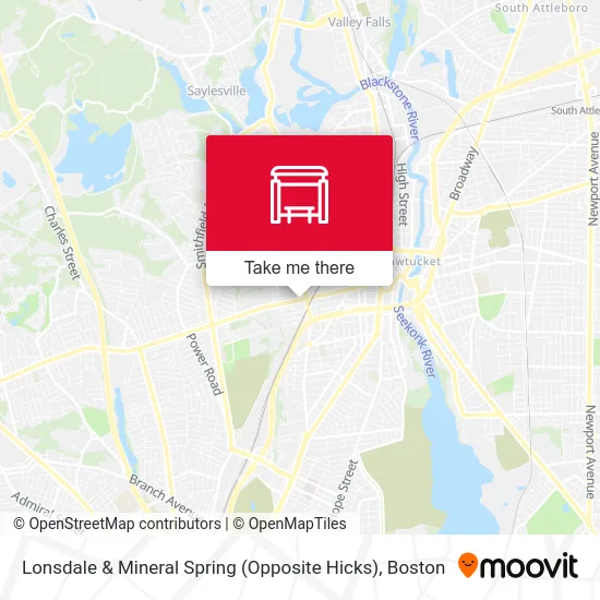Lonsdale & Mineral Spring (Opposite Hicks) map