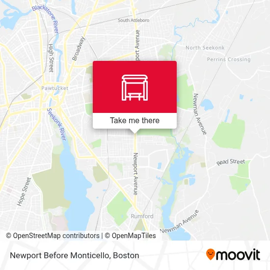 Newport Before Monticello map