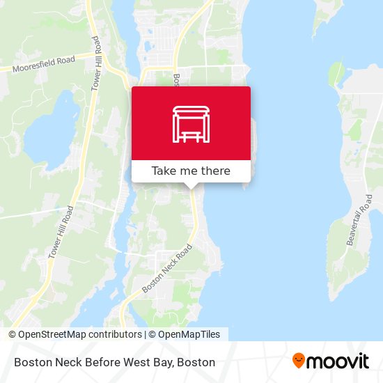 Mapa de Boston Neck Before West Bay